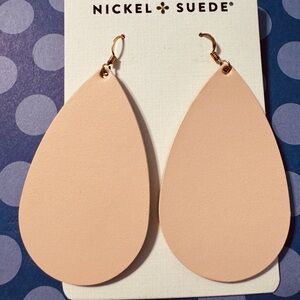 NWT Nickel & Suede Earrings
